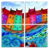 Aesthetic Colorful Houses panels paint by numbers