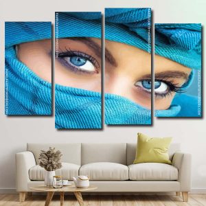 Arabian Blue Eyes Panels paint by numbers