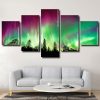 Aurora Borealis Trees Silhouette Panels paint by numbers