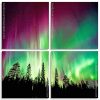 Aurora Trees Silhouette Panels paint by numbers