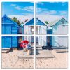 Blue Beach Huts paint by numbers