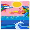 Colorful Dolphins panels paint by numbers