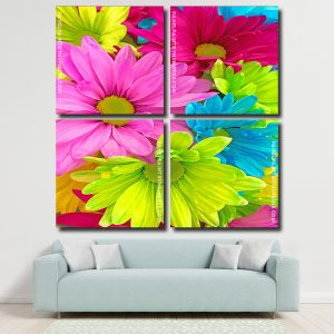 Colorful Flowers Panels paint by numbers