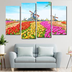 Colorful Tulips Field Panels paint by numbers