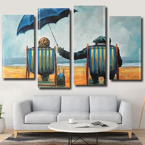 couple in beach panels paint by numbers