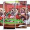 Dogs Playing Cards Panels Paint by numbers