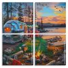 Forest Camping panels paint by numbers