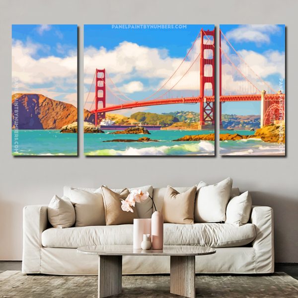 Golden Gate Bridge paint by numbers