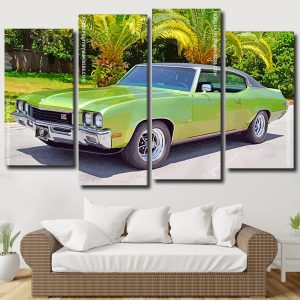 Green Buick Skylark Panels paint by numbers