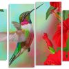 Hummingbird And Flowers