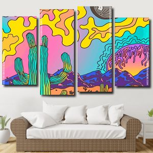 illustration desert art panels paint by numbers