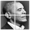 Obama Black And White panels paint by numbers