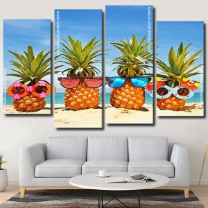 Pineapples With Sunglasses Panels paint by numbers