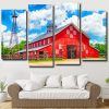 Red Farm Barn Panels paint by numbers