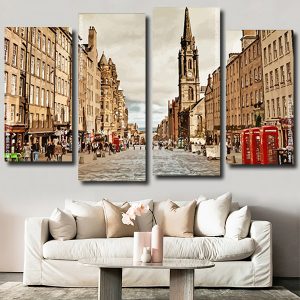 Royal Mile Edinburgh panels paint by numbers