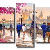 Spring Rainy Day Panels Paint by numbers