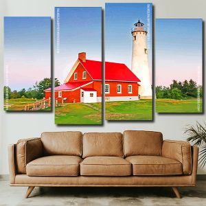 Tawas Point Lighthouse panels paint by numbers