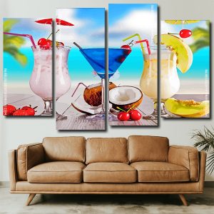 Tropical Cocktails panels paint by numbers