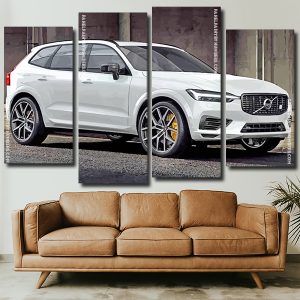 White Volvo Car panels paint by numbers