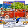 Winter Snow Christmas Panels Paint by numbers