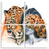 Woman and Tiger panels paint by numbers