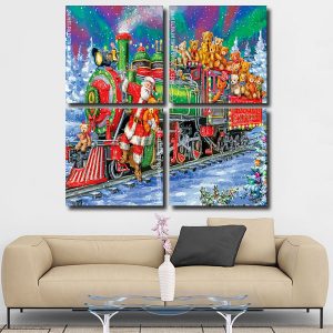 Christmas Train panels paint by numbers