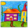 Colorful Houses panels paint by numbers