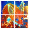 Cute Fire Fox panels paint by numbers