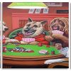 Dogs Playing Cards panels paint by numbers