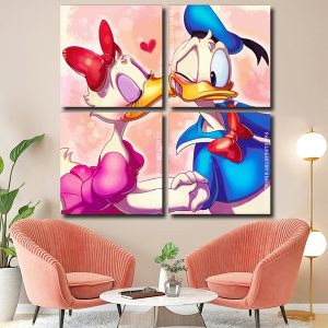 Donald and Daisy Duck panels paint by numbers