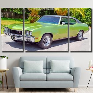 Green Buick Skylark panels paint by numbers