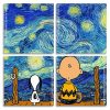 Starry Night Snoopy And Charlie panels paint by numbers