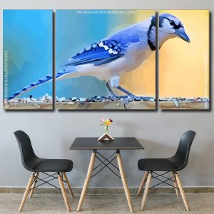 Aesthetic Blue Jay panels paint by numbers