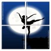 Ballerina Silhouette panels paint by numbers