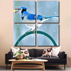 Beautiful Blue Jay panels paint by numbers