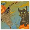 Black Cat On Pumpkin panels paint by numbers