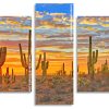 Cactus Desert Panels paint by numbers