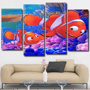 Clownfishes Underwater panels paint by numbers