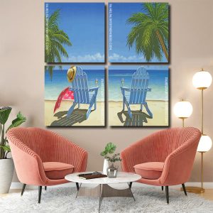 Coastal Beach Chairs panels paint by numbers