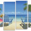 Coastal Beach Chairs Panels paint by numbers