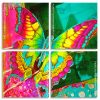 Colorful butterfly panels paint by numbers