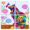 Colorful Cat panels paint by numbers