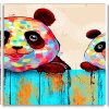 Colorful Pandas panels paint by numbers