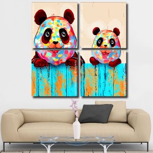 Colorful Pandas Paint by numbers