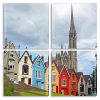 Cork Colorful Houses panels paint by numbers