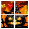 Creepy Halloween Pumpkin panels paint by numbers