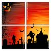 Dead Zombies Silhouette Panels paint by numbers