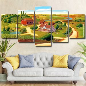 Farm Landscape Panels paint by numbers