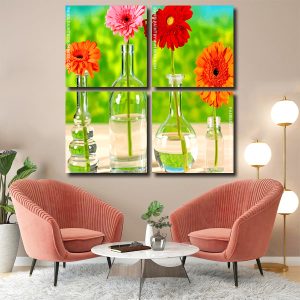 Flowers In Glass panels paint by numbers