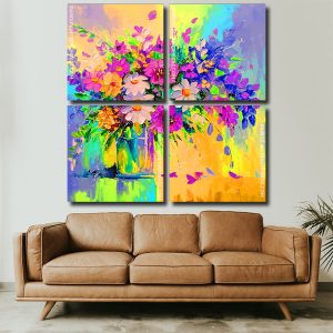 Flowers In Vase Panels paint by numbers